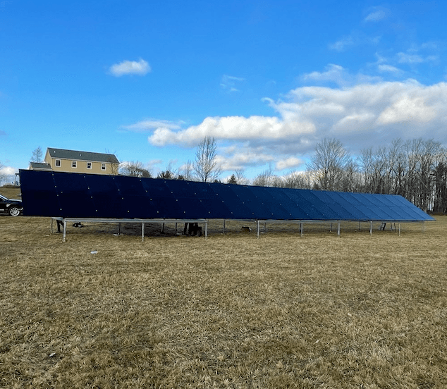 Ground-mounted solar array