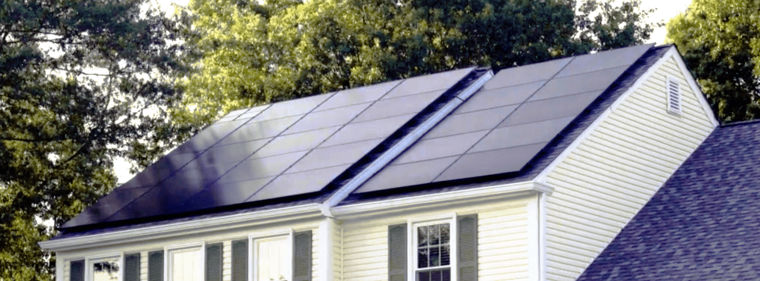 Solar panels on a home